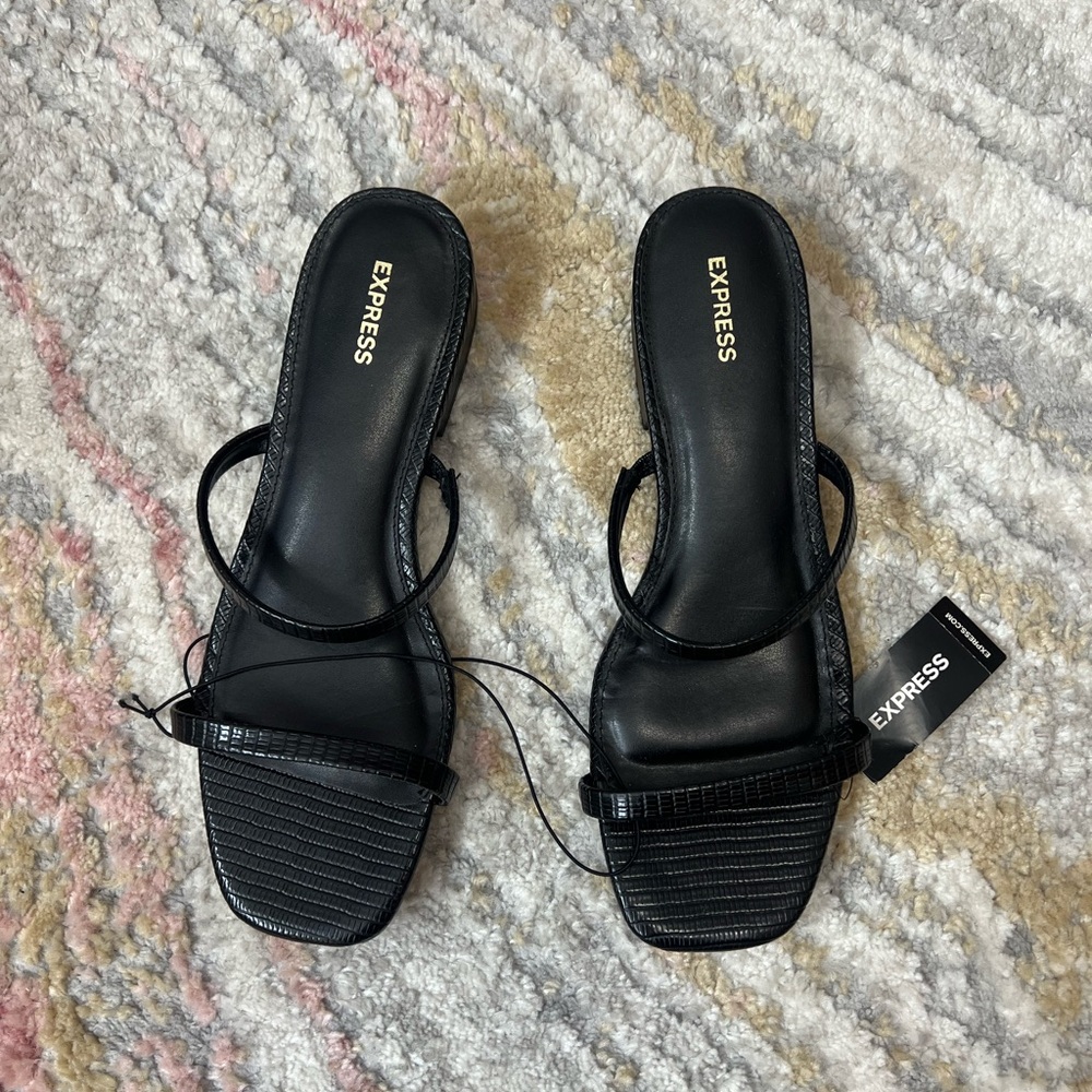 Express Black Strappy Women's Sandals